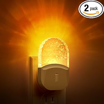 DORESshop Night Lights Plug Into Wall [2 Pack],Amber Night Light 1800K