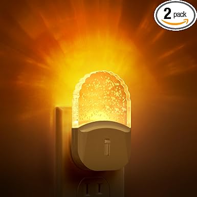 DORESshop Night Lights Plug Into Wall [2 Pack],Amber Night Light 1800K