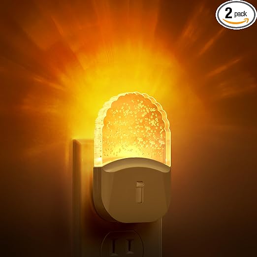 DORESshop Night Lights Plug Into Wall [2 Pack],Amber Night Light 1800K