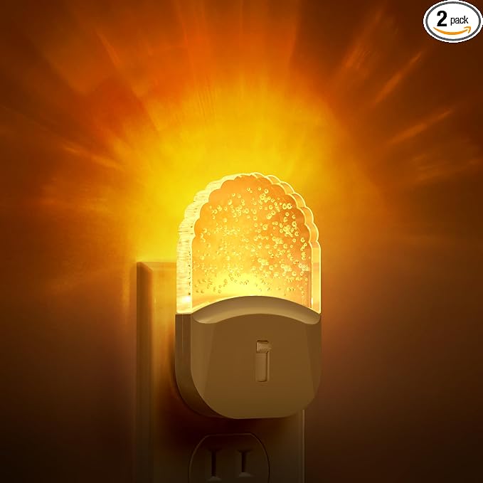DORESshop Night Lights Plug Into Wall [2 Pack],Amber Night Light 1800K