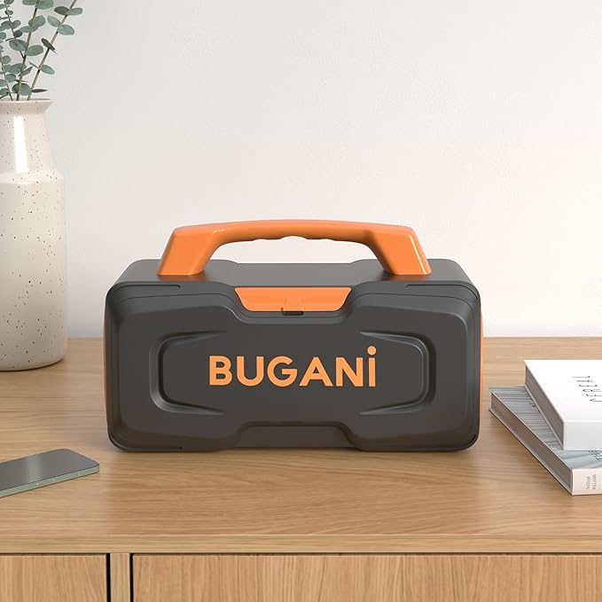 BUGANI Bluetooth Speaker, 80W Powerful Portable Wireless Speaker IPX7 Waterproof, Outdoor Loud Speakers with Handle 24H Playtime, Support Microphone AUX USB Suitable for Party, Pool, Singing