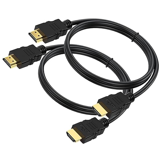 HDMI Cable 10 FT/3M 2-Pack, 4K HDMI 2.0 Cable 10 FT, Shielded HDMI Computer Monitor Cable for TV PS4 PS5 Xbox Computer Monitor and More-High Speed HDMI Cord Support HDCP 2.2, HDR, 3D, eARC, ARC