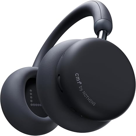 CMF BY Nothing Headphone Pro Active Noise Canceling Wireless Headphones Bluetooth 5.4 Over The Ear Headset, 50H ANC Playtime, Bass&Treble Slider, Custom EQ&Spatial Audio, Hi-Res LDAC, Dark Grey