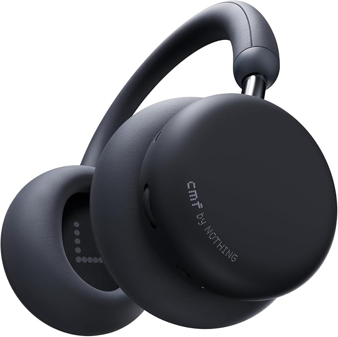 CMF BY Nothing Headphone Pro Active Noise Canceling Wireless Headphones Bluetooth 5.4 Over The Ear Headset, 50H ANC Playtime, Bass&Treble Slider, Custom EQ&Spatial Audio, Hi-Res LDAC, Dark Grey