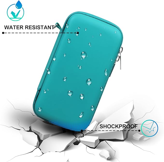 BOVKE Hard Case for Roku Streaming Stick, Roku Remote Case - Extra Pocket, Turquoise