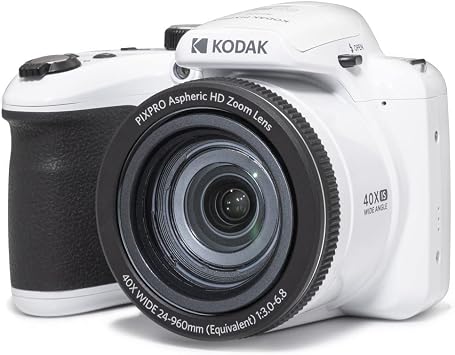 KODAK PIXPRO AZ405 20MP Digital Camera, 40x Optical Zoom, AA, OIS, White - Image 2