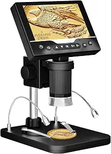 Digital Microscope 1000X, 5" HD Display,Coin＆Jewelry Magnifier