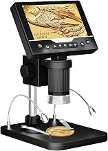 Digital Microscope 1000X, 5" HD Display,Coin＆Jewelry Magnifier