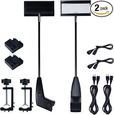 Trade Show Display LED Lights,Connectable Exhibit Arm Lighting with Clamps,Mounting Brackets,Power Cables,Connect Cables (Black, Standard)