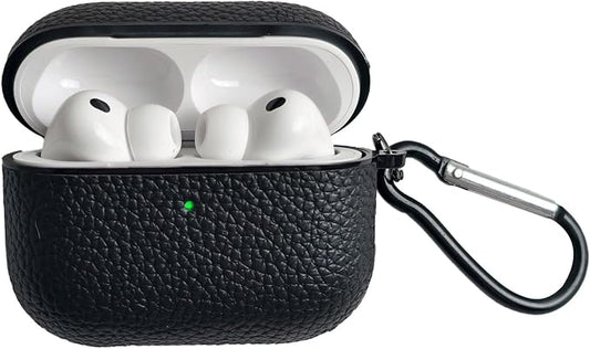 for Leather AirPods Pro 3 Case 2025|Cute Hard Air Pods Pro 3 Case (Model A2700/A2931)|with Keychain|Retro iPod Airpod 3 Pro Cases for Man Women(Black)