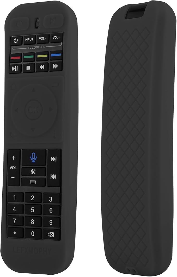 LEFXMOPHY Cover for SuperBOX S5 PRO, S4 PRO, S5 Max 2024, S 5 MAX, S6 MAX 2025, S 6-Ultra, S6 Ultra, S 6-MAX Voice Remote Case Silicone Protector - Black