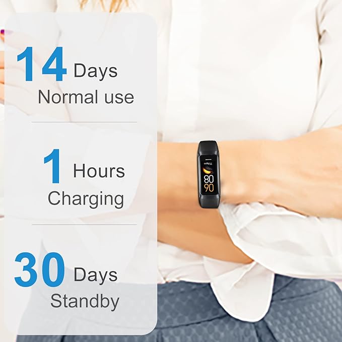 Fitness Tracker with 24/7 Heart Rate, Blood Oxygen Blood Pressure Sleep Monitor, Activity Trackers 5 ATM Waterproof,Step Calorie Counter Pedometer Health Smart Watch for Women Men