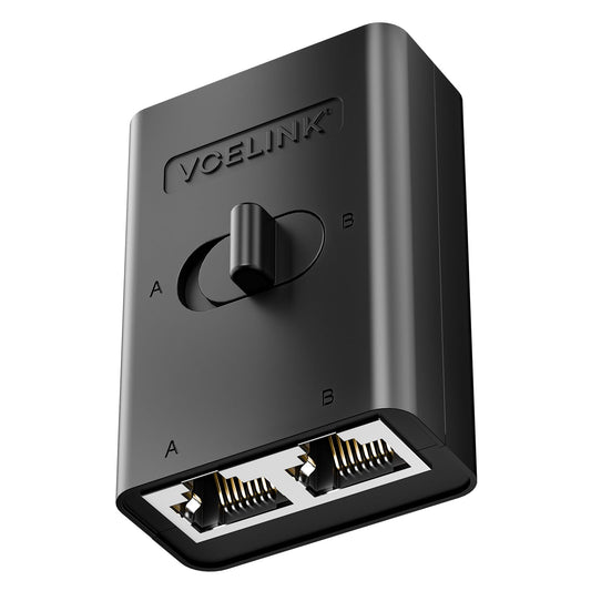 VCELINK 1000Mbps Passive Ethernet Selector, CAT6 Ethernet Switch, 2-Pack