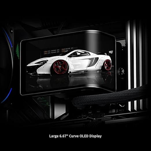 Thermalright Wonder Vision 360 Turbo ARGB Black CPU Water Cooler, 60HZ Curved Screen with 2400x1080 Resolution,for AM4/AM5,Intel LGA1851/1700,6.67in 3D Screen High Performance Pump,3000RPM Fan Speed