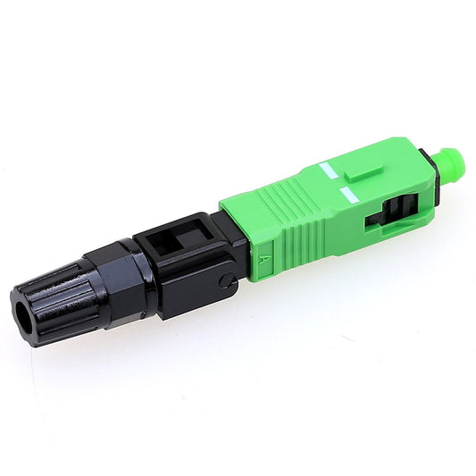 10 Pcs FTTH SC APC Optical Fiber Cable Quick Connector Fast Cold Connection Adapter for CATV Network