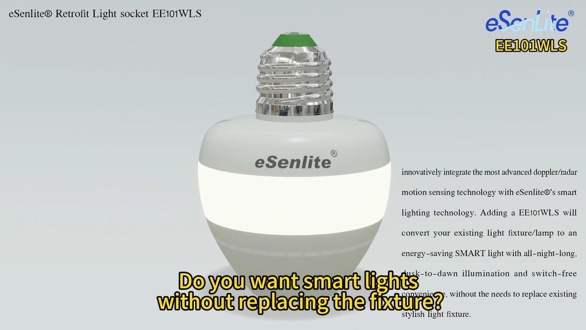 eLEDing Motion Sensor Retrofit Light Socket Adapter | Ambient Smart Li - Image 8
