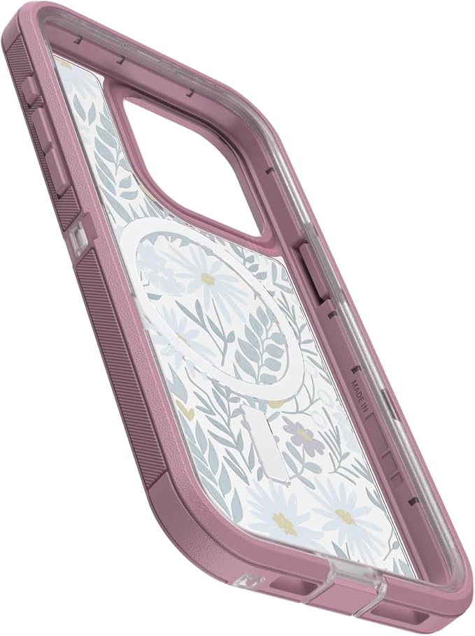 OtterBox iPhone 15 Pro (Only) - Defender Series XT Clear Case - Orchid Advice (Clear/Purple) - Screenless, Rugged - Snaps to MagSafe - Lanyard Attachment - Non-Retail Packaging