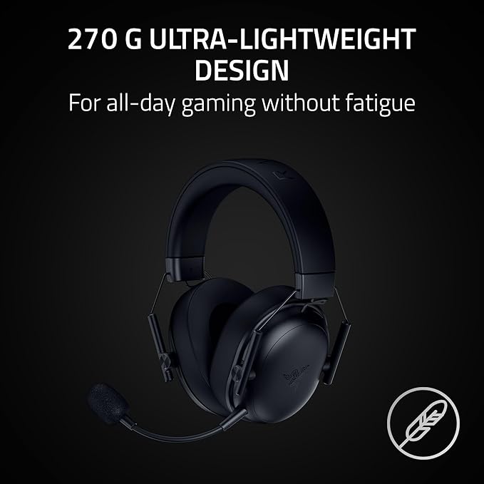 Razer BlackShark V3 X HyperSpeed Wireless Gaming Headset for PC: 50mm Drivers - Cardioid Mic - 2.4 GHz, Bluetooth, USB - Works with Mac, PS5, Nintendo Switch, Smartphone - Black (Renewed)