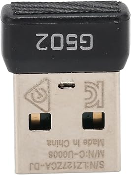 SUNGOOYUE USB Receiver, 2.4GHz Wireless Stable Signal Small Portable ABS Metal Mouse Adapter for G502 Lightspeed Mouse