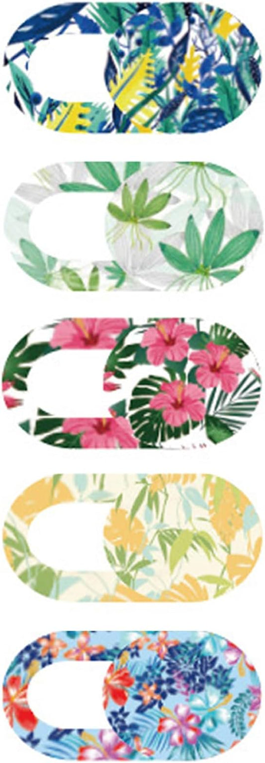 TENOC Webcam Cover, Camera Privacy Cover Slide for Laptop/Cell Phone/iPad/PC/Tablet, Protect Your Privacy and Security, 5 Pcs, Flower
