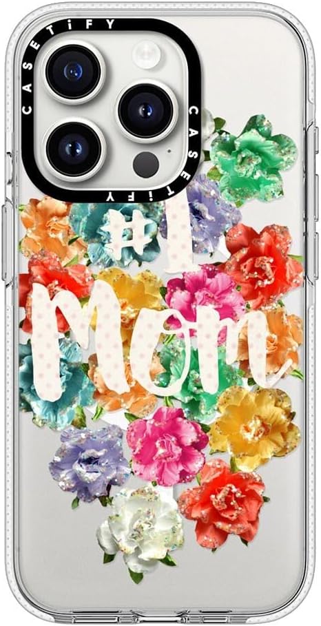 CASETiFY Clear iPhone 15 Pro Case [Not Yellowing / 6.6 ft. 3X Military Grade Drop Protection/Compatible with Magsafe] - #1 Mom - Clear