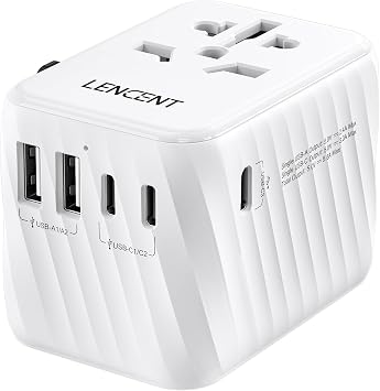 LENCENT Universal Travel Power Adapter, International AC Plug Adaptor
