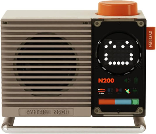 N200 Bluetooth Speaker, TWS Pairing, Retro Speakers for Home,Desktop,Small Wireless Portable,8H Playtime,Gifts Ideas,White
