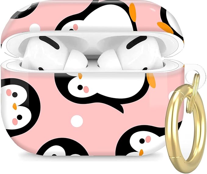 Compatible with Airpod Pro 2nd/1st Generation,Full Protection Cover for Women,Accessories Hard Case Portable & Shockproof for Airpod Pro 2nd Charging Case 2023/2022/2019(Cute Penguin)