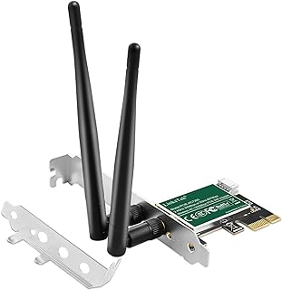 PCIE-AC7265 Wireless-AC 1200Mbps (2.4GHz 300Mbps and 5GHz 867Mbps) PCIE WiFi Adapter, PCIE WiFi Card, Intel Wireless-AC 7265 Network Adapter for Windows 11,10, 8.x, 7 (32/64bit) Desktop PCs - Image 1