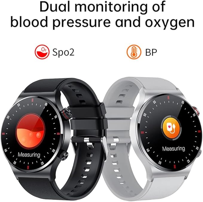 FILIEKEU Bluetooth Calls Smart Watch Men Women Heart Rate Sleep Monitor Steps IP67 Waterproof Sport Fitness Tracker 1.3''Touch Screen Fasion Black Stainless Steel Smart Watches for Android iOS