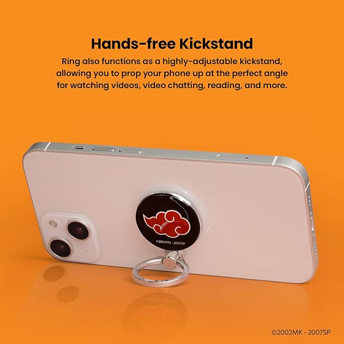 iFace Naruto Shippuden Anime Licensed Universal Smartphone Ring Holder Kickstand Accessory ??Stick On Phone Stand/Hand Gripper Compatible with iPhone, Samsung Galaxy, etc. - Akatsuki Symbol