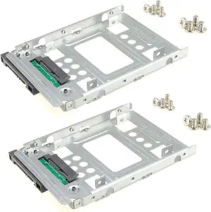 2.5" SSD to 3.5" SATA HDD Adapter Caddy Tray Hot Swap Plug, Pack of 2
