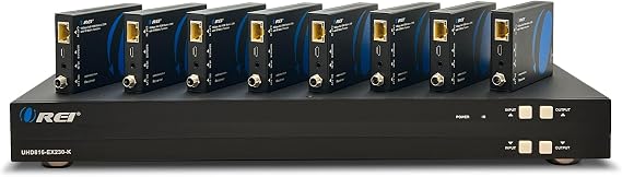 OREI HDMI Matrix Switcher Extender 8x8 4K DTS 1-Way IR CEC PoC EDID RS-232
