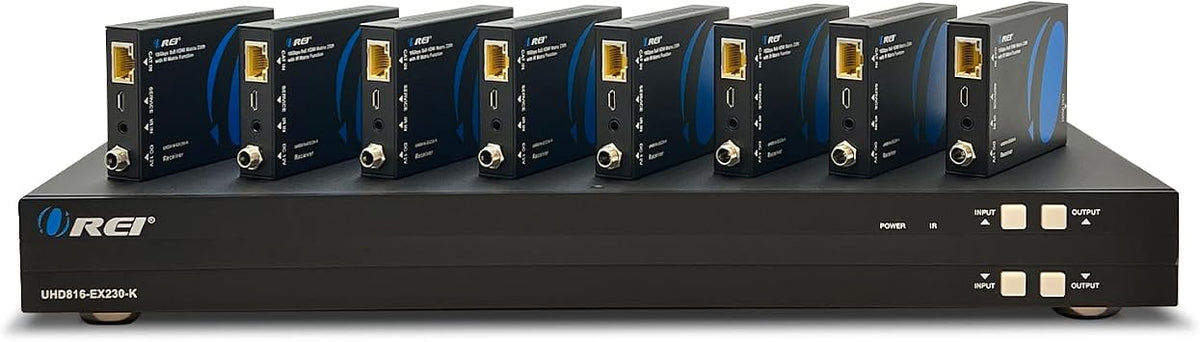OREI HDMI Matrix Switcher Extender 8x8 4K DTS 1-Way IR CEC PoC EDID RS-232