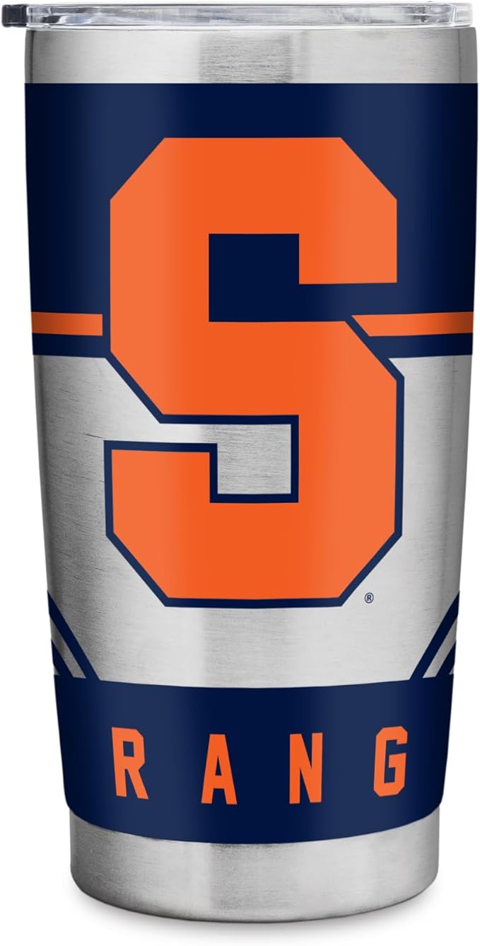 Rico Industries NCAA 20oz Stainless Steel Tumbler with Lid - Great For Coffee, Tea, Water or Cocktails