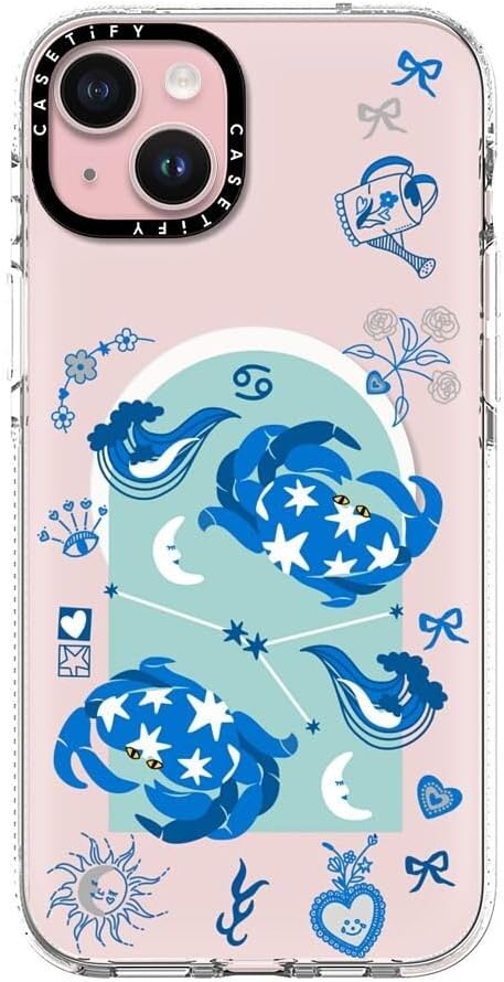 CASETiFY Clear iPhone 15 Plus Case [Not Yellowing / 6.6 ft. 3X Military Grade Drop Protection/Compatible with Magsafe] - Cancer - Clear