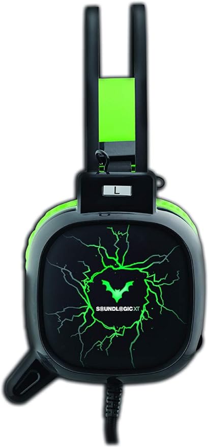 Gaming Headset Xbox One Headset PS4 Headphones with Surround Sound Stereo Noise Canceling Mic & LED Light for PC, Computer, Laptop, PSP, Nintendo 3DS LL/3DS, Mac OS, Memory Foam Padded Earcups (Green)