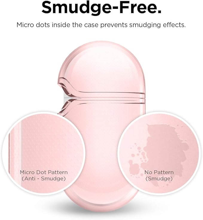 elago Compatible with AirPods Pro Case Clear - High Rating, TPU Transparent Shockproof, Protective Case Cover with Keychain, Gel Tape Included, Wireless Charging [Lovely Pink]