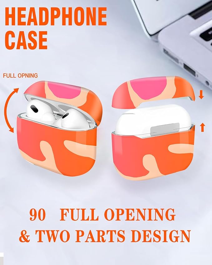 Compatible with Airpod Pro 2nd/1st Generation,Full Protection Cover for Women,Accessories Hard Case Portable & Shockproof for Airpod Pro 2nd Charging Case 2023/2022/2019(Psychedelic Waves)