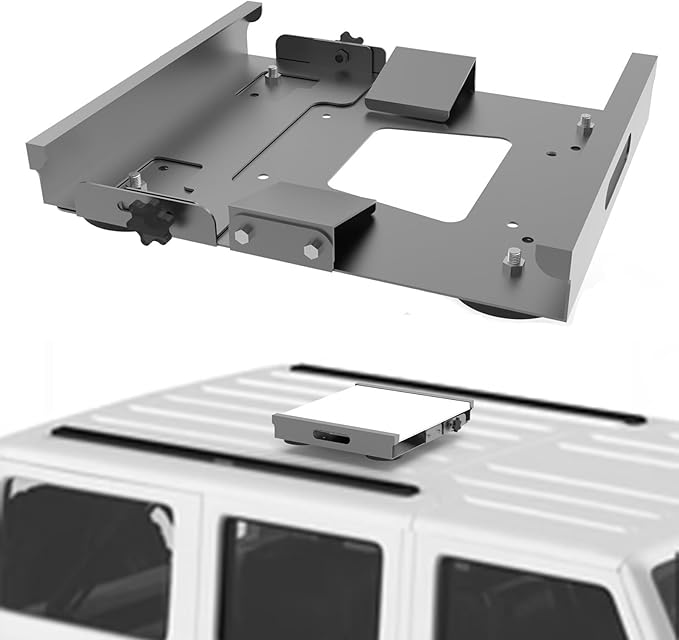 Starlink Mini Car Roof Mount Adjustable, Quick Release Flat Magnetic Mounting Kit Stuitable for Starlink Dish, Aluminum Alloy Starlink Dish Protection for RV/Vans/Boat/Yachts (for starlink mini)