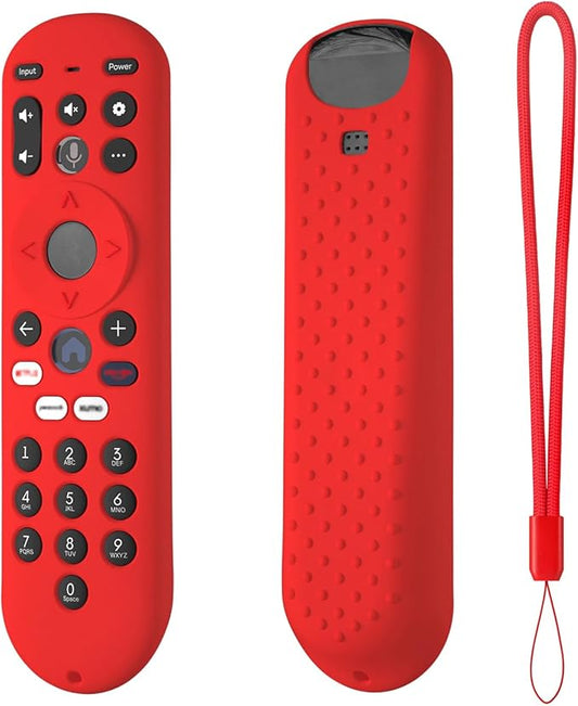 Hi Color Silicone Remote Control Cover for Xumo TV Remote Xumo Stream Box Voice Remote RC3401 Protective Case Sleeve (red)