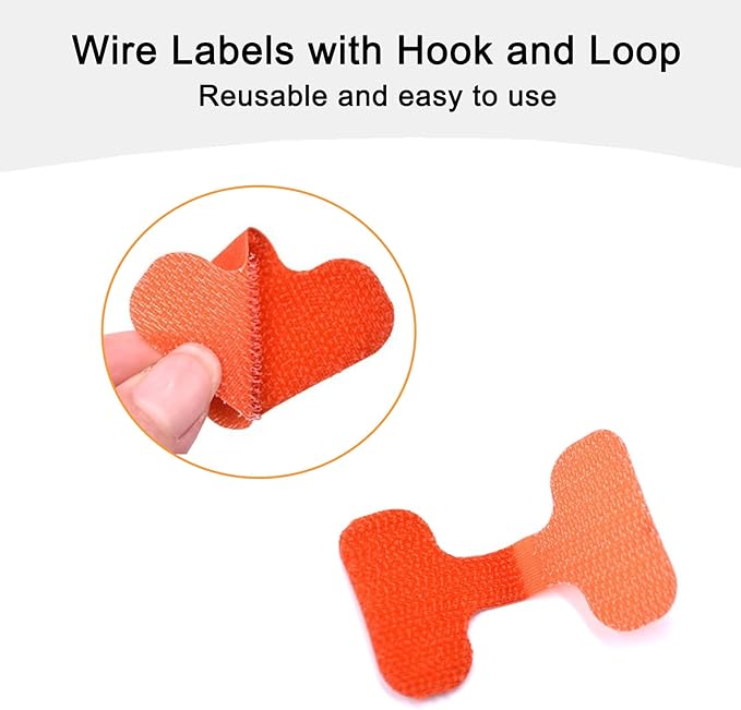 40 Pcs Multi Color Cable Labels, Oval Wire Labels for Electronics, Computer & Industrial Cable Management and Identification, Durable Cord Tags with Writable Surface in 8 Assorted Colors(1.5" x 0.78")
