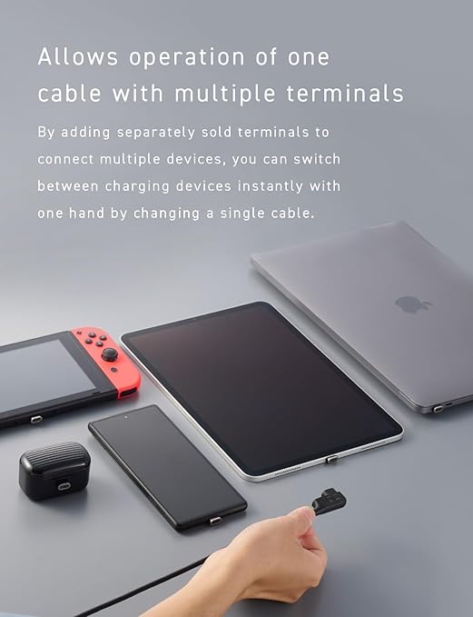 CIO Magnetic Silicone Cable, 100 W, USB, Type-C Magnet, Removal, Waterproof Standard, IPX5 Compatible, iPhone 15, Type C Cable (Black, 3.3 ft (1 m)
