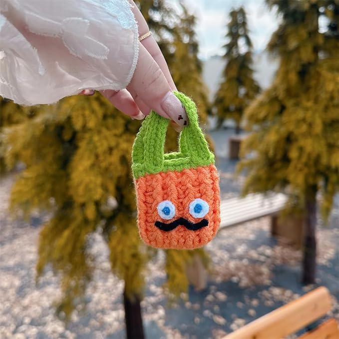 Yatchen Furry Case for AirPods 4,Funny Cute 3D Cartoon Plush Kawaii Carrot Handbag Fluffy Soft Warm for AirPods 4rd Generation Carrying Charging Box with Keychain Protector
