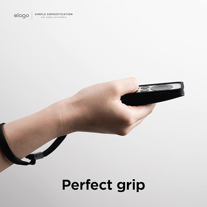 elago R5 Locator Case Compatible with 2021 Apple TV Siri Remote and AirTag - Lanyard Included, Shock Absorption, Drop Protection, Full Access to All Functions [Stone]