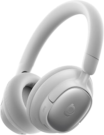 Baseus Bowie MH1 Adaptive Active Noise Cancelling Headphones, Real-Time Adaptive Hybrid ANC, SuperBass 2.0, LDAC Hi-Res Sound, 80H Playtime, Comfortable Fit, Clear Calls, Bluetooth 6.0 -Frosted Gray