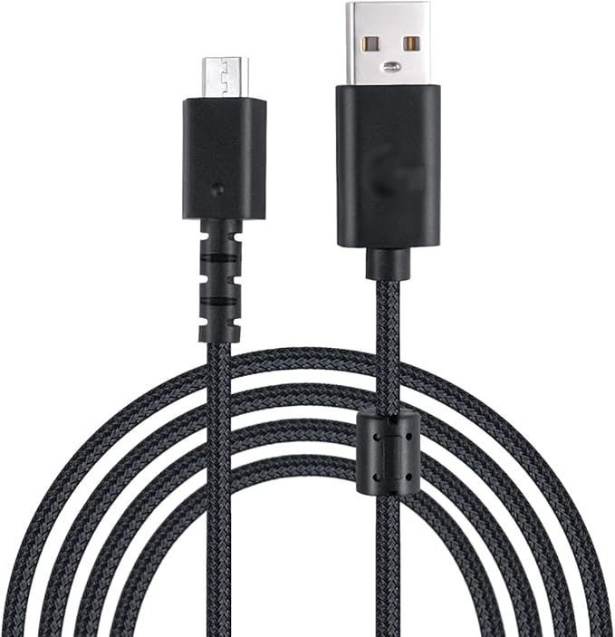 HUYUN 1.8M USB Charging Cable Replacement for Logit G533 G633 G933 Gaming Headset & G502 Hero Lightspeed Mouse