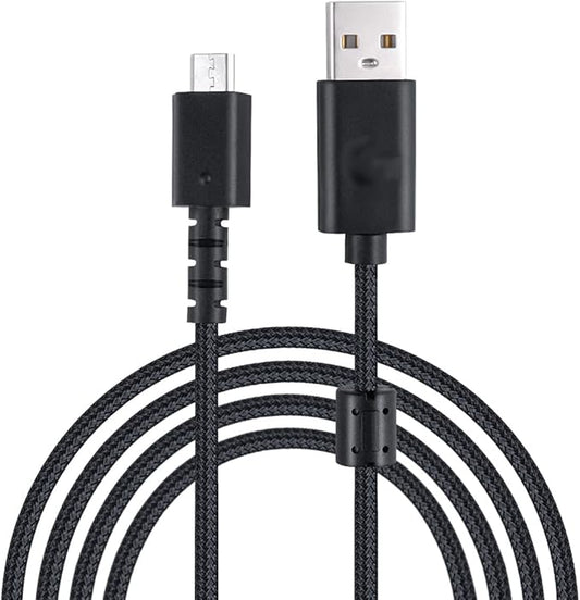 HUYUN 1.8M USB Charging Cable Replacement for Logit G533 G633 G933 Gaming Headset & G502 Hero Lightspeed Mouse