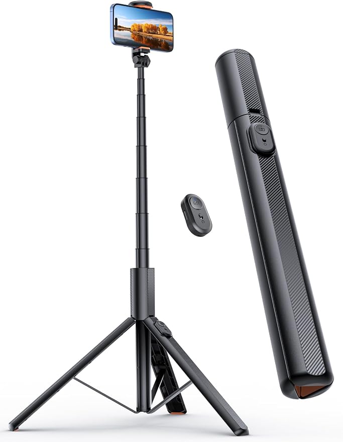 ANXRE 71" Phone Tripod with 1/4" Camera Mount, NT79 Extendable Selfie Stick