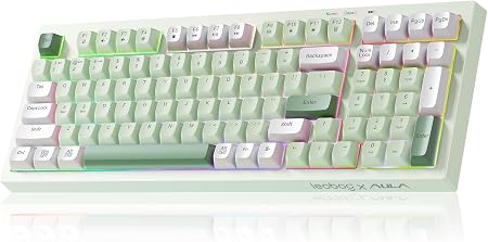 LEOBOG X Aula Wireless Keyboard Green Gaming Keyboard Creamy Silent